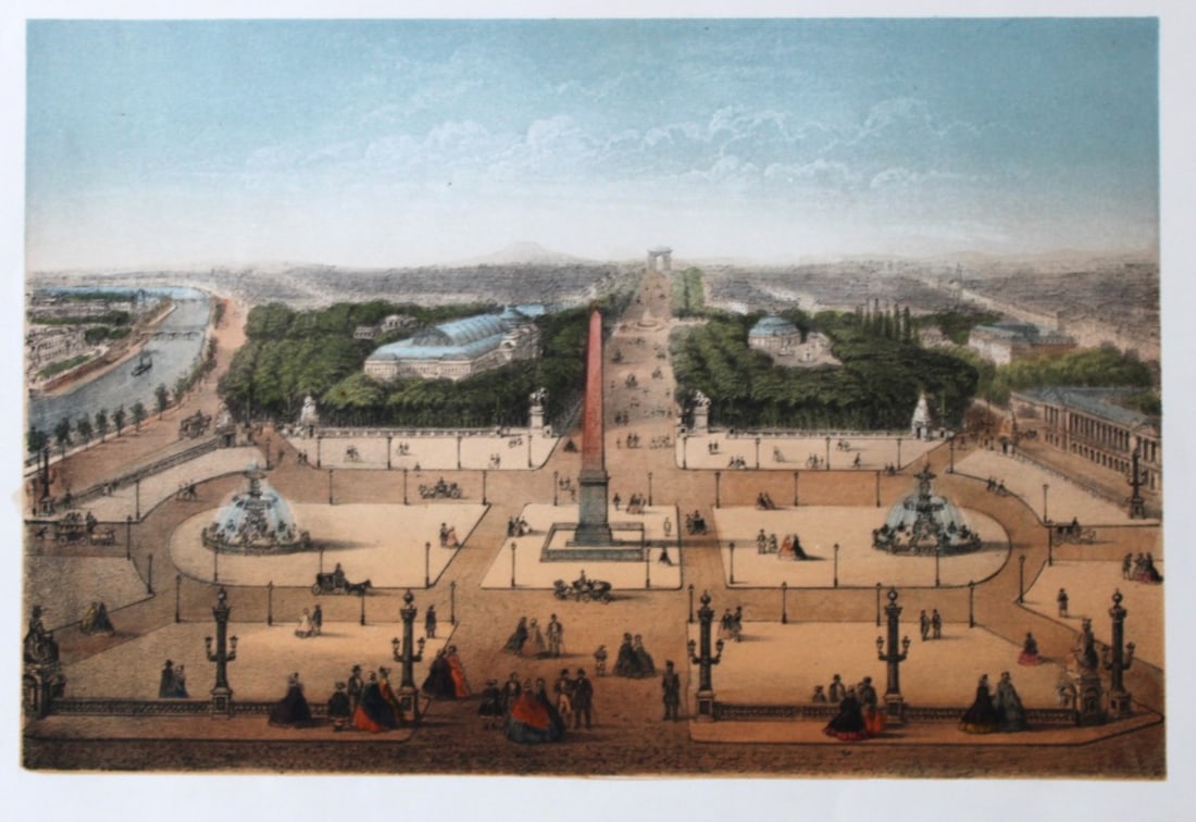 Charles Riviere - Place de la Concorde, Paris 1855 (1 of 2)