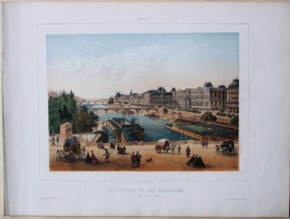 Charles Riviere - Le Louvre et les Tuileries, Paris1855 (1 of 2)