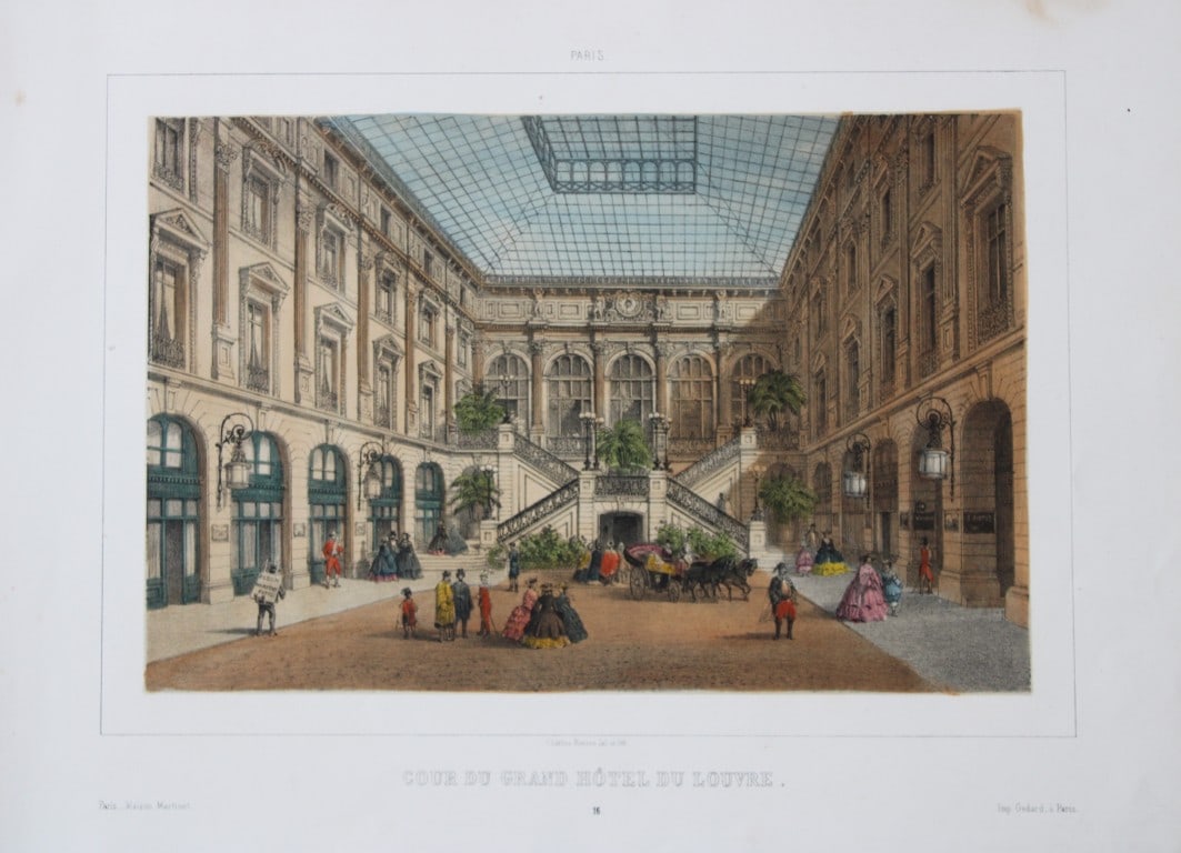 Charles Riviere - Cour du Grand Hotel du Louvre 1855 (1 of 2)