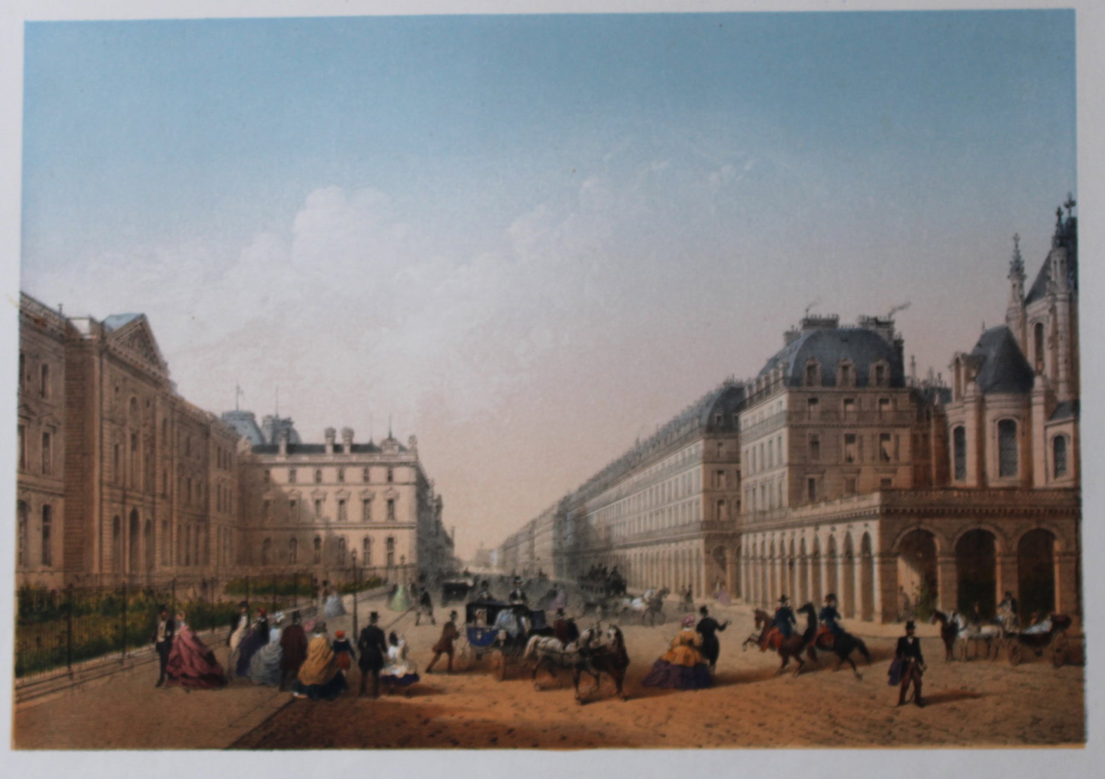 Charles Riviere - Le Rue de Rivoli, Paris 1855 (1 of 2)