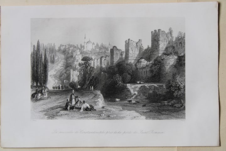 T Allom - Constantinople engraved by JC Bentley 1855: This engraving is from Histoire de l'Empire Ottoman depuis anciens jusqu?a nos jours (History of the Ottoman Empire from ancient times to the present day) by Theophile Lavallee. Published by Garnier F