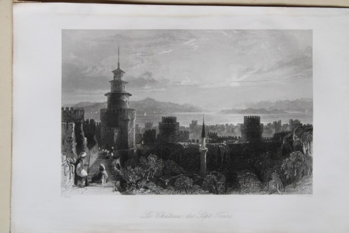 T Allom - Castle of Seven Towers engraved by WH Capone 1855: This engraving is from Histoire de l'Empire Ottoman depuis anciens jusqu?a nos jours (History of the Ottoman Empire from ancient times to the present day) by Theophile Lavallee. Published by Garnier F