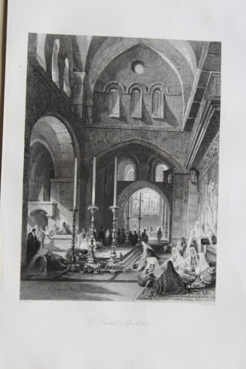 T Allom - Saint Sepulcre engraved by J Redsway 1855: This engraving is from Histoire de l'Empire Ottoman depuis anciens jusqu?a nos jours (History of the Ottoman Empire from ancient times to the present day) by Theophile Lavallee. Published by Garnier F