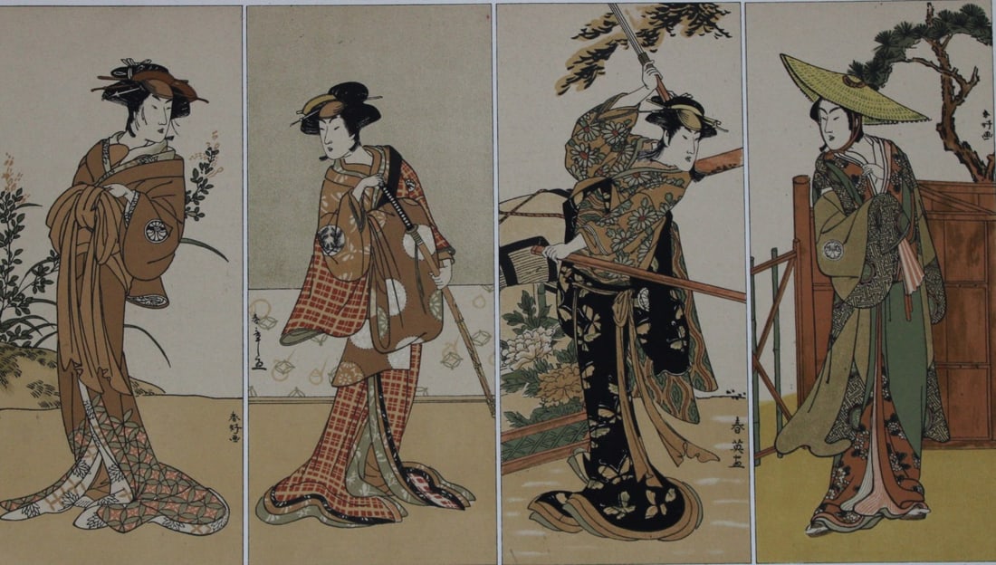 George A Audsley - The Ornamental Arts of Japan 1882: This beautiful chromolithographic print is from The Ornamental Arts of Japan by George Ashdown Audsley. 1st edition, published by Sampson Low, Marston, Searle, & Rivington, London 1882-4, This grand w