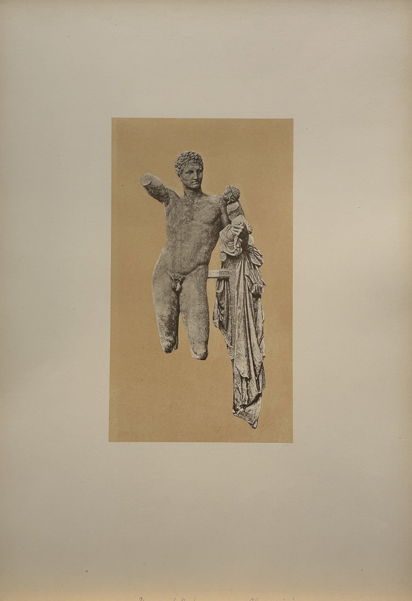 Albert Frisch - Hermes and the Babe Dionysos, Olympia 1883: This phototype print by Albert Frisch is from Selections from Ancient Sculpture by Lucy M. Mitchell.Published by Kegan Paul Trench & Co, London 1883.This work was a supplement to A History of Ancient 