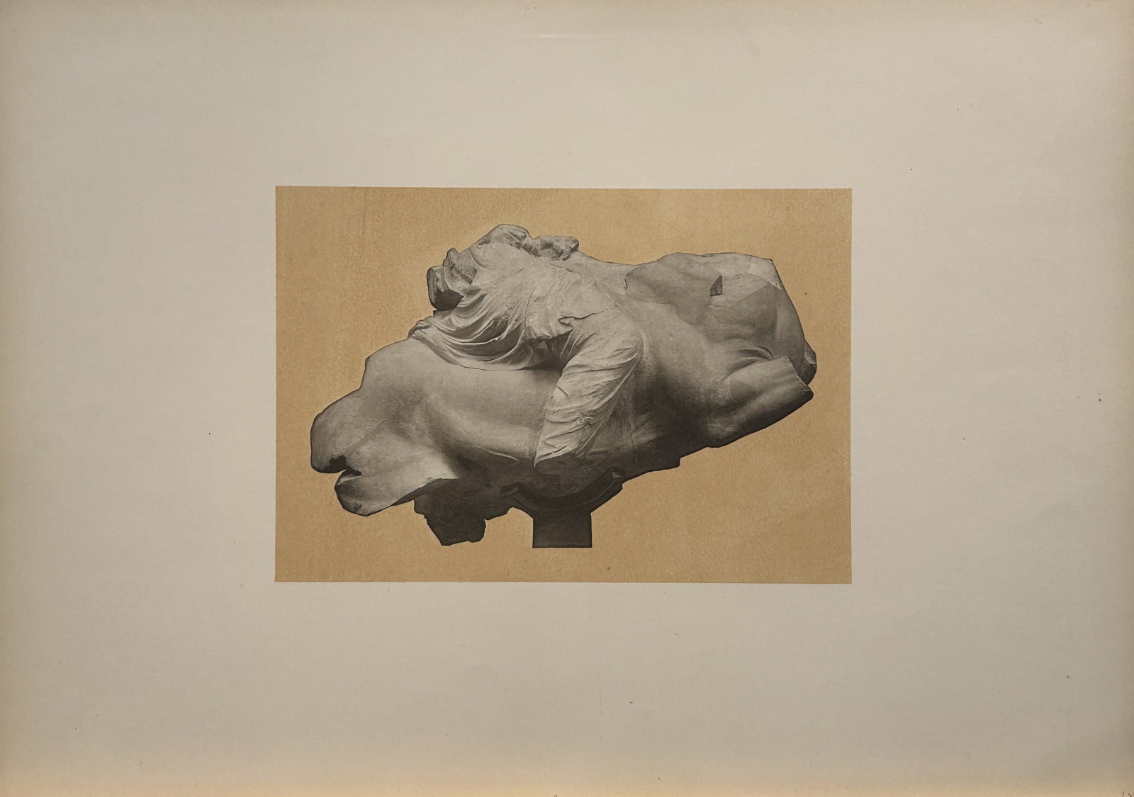 Albert Frisch - Fragment of Horse and Rider from the Mausoleum 1883: This phototype print by Albert Frisch is from Selections from Ancient Sculpture by Lucy M. Mitchell.Published by Kegan Paul Trench & Co, London 1883.This work was a supplement to A History of Ancient 