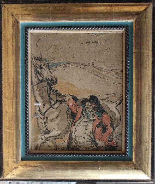 William Nicholson - Jorrocks lithograph 1900: Original lithograph from Characters of Romance by Sir William Nicholson. Published by R.H. Russell, New York, 1900.Size: 20in x 16in (51cm x 41cm) excluding the frame