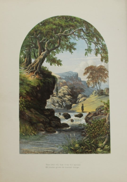 AF Lydon - The Rivulet (Bryant) from Gems from the Poets 1860 (1 of 1)