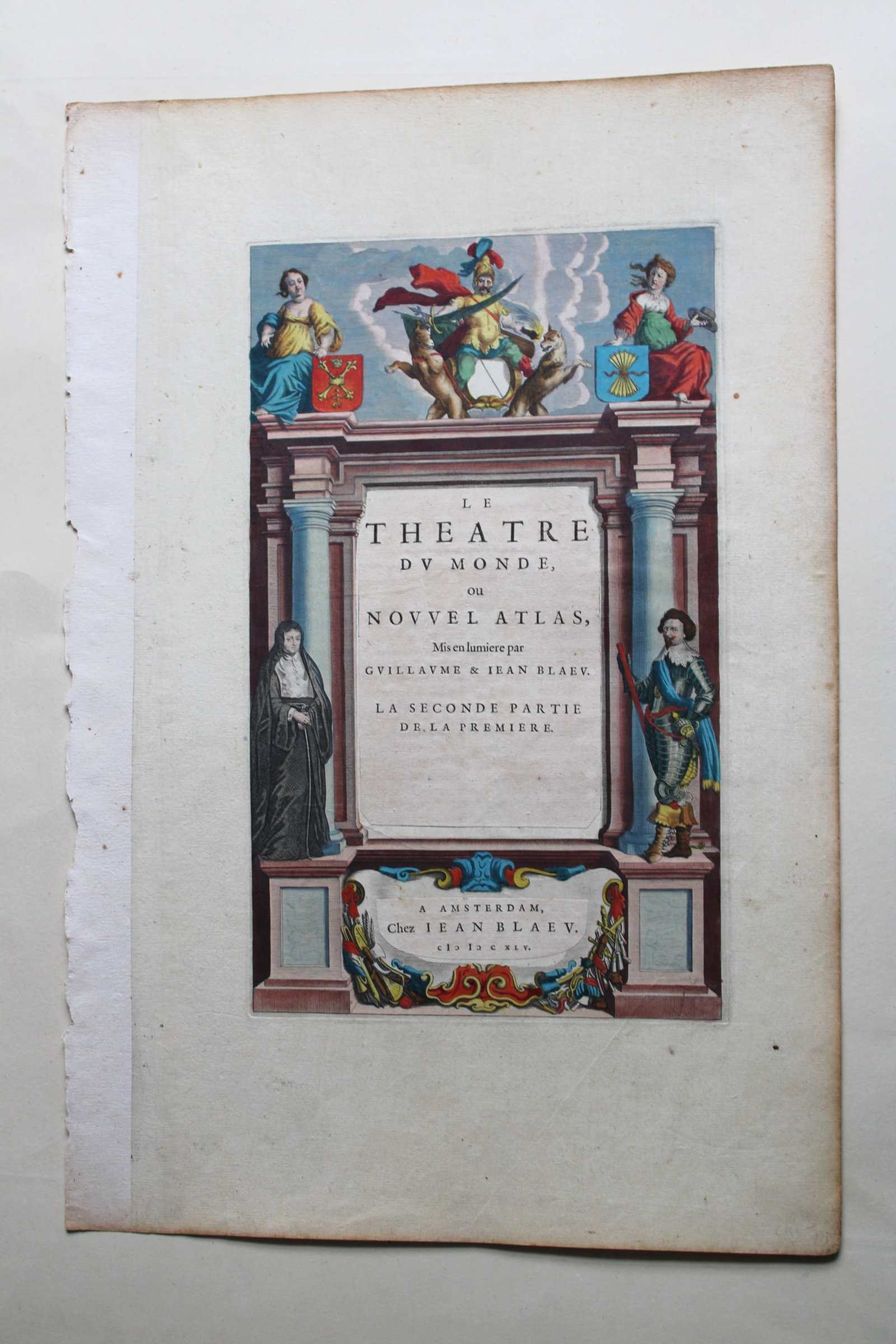 Novus Atlas - title page by Jean Blaeu 1645 (1 of 2)