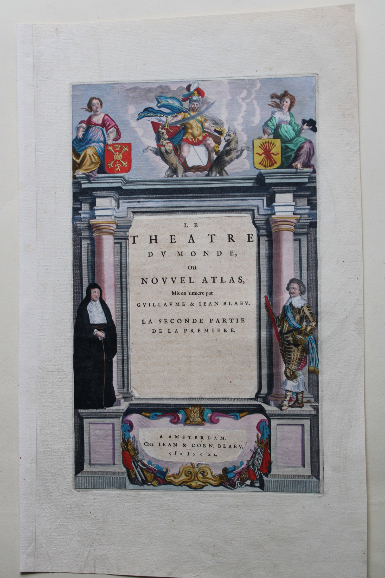Novus Atlas - title page by Jean and Corn. Blaeu 1640 (1 of 3)