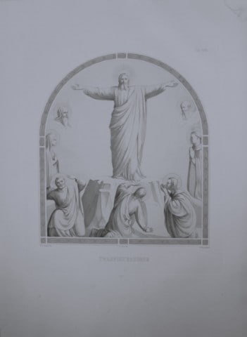 B Giovanni Angelico - Engraving of the frescoes in San Marco, Florence 1853: This engraving is from San Marco, Convento dei Padri Predicatori in Firenze, illustrato e inciso principalmente nei dipinti del B. Giovanni Angelico, con la Vita dello stesso pittore, e un sunto stori