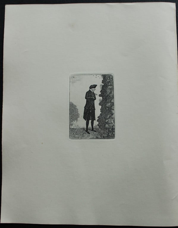 John Kay - Etching of a Scottish character 1879: This engraving is from A Series of Original Portraits and Caricature Etchings by John Kay. Published byAdam and Charles Black, Edinburgh, 1877. Kay was a caricaturist, engraver and miniature painter a