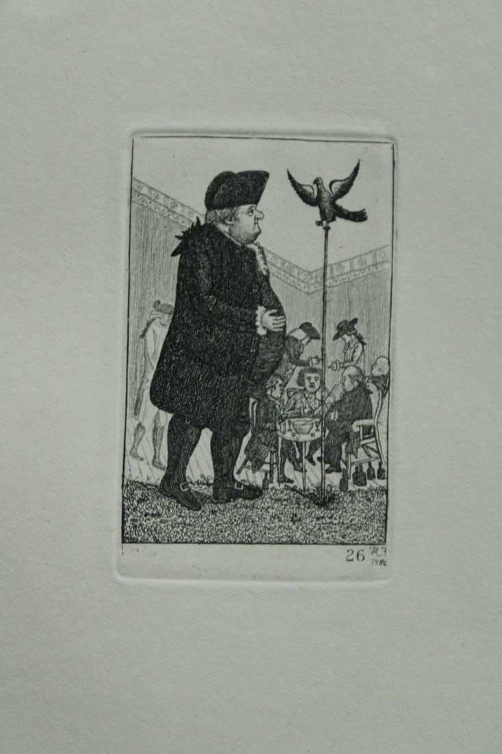 John Kay - Etching of a Scottish character 1880: This engraving is from A Series of Original Portraits and Caricature Etchings by John Kay. Published byAdam and Charles Black, Edinburgh, 1877. Kay was a caricaturist, engraver and miniature painter a