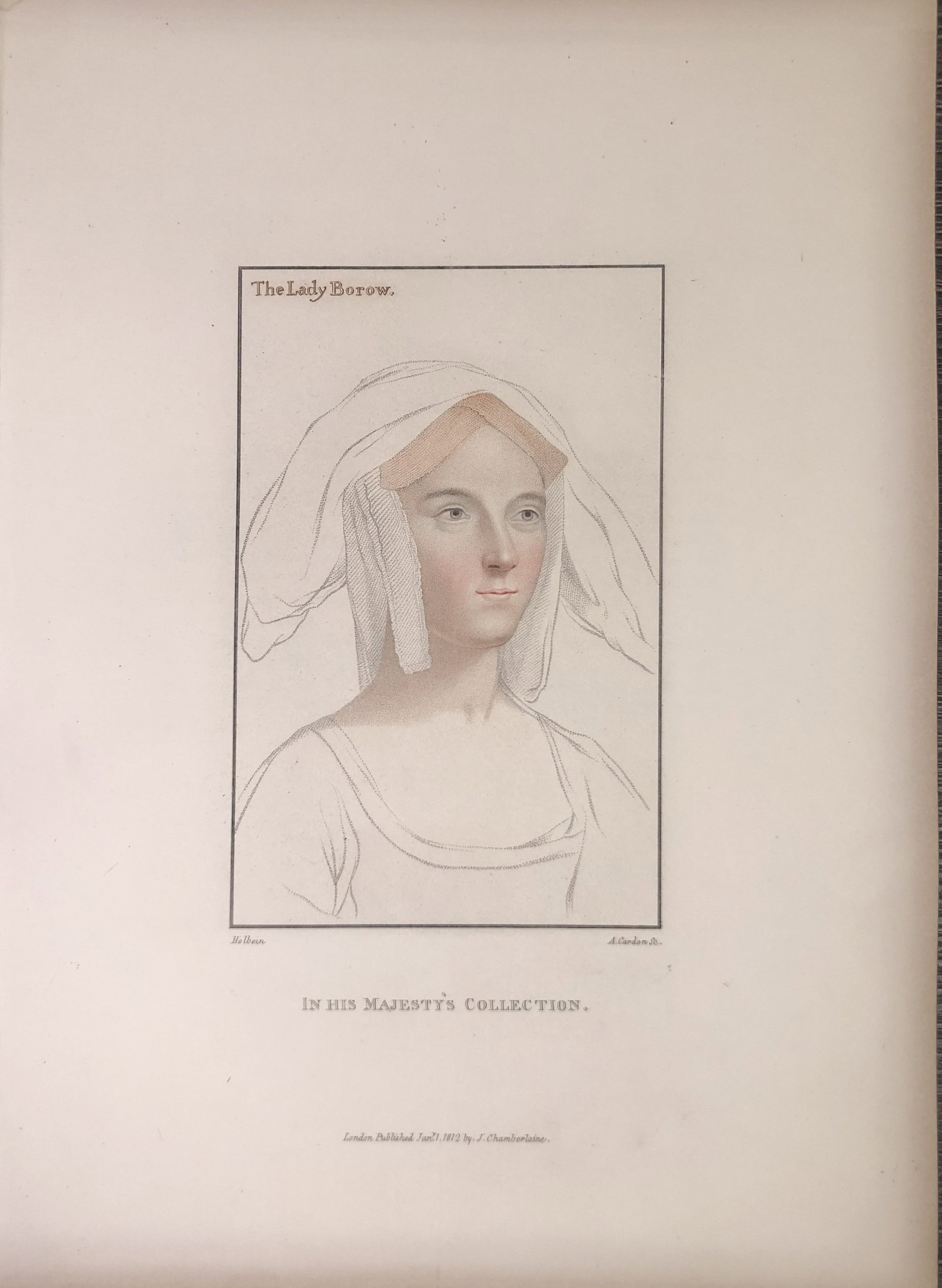Portrait of Catherine, Lady Borough by Hans Holbein 1812 (1 of 1)