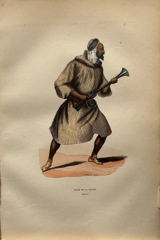 A Wahlen - Woodcut engraving of an Arab of the plains 1843 (1 of 1)