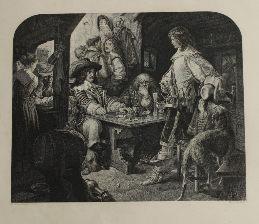 Robert Bell after Noel Paton - Scene from The Dowie Dens o? Yarrow 1860: This engraving on wove paper is from The Dowie Dens o? Yarrow and was created in 1860 by the Scottish artist Joseph Noel Paton.Sir Joseph Noel Paton (1821?1901) was known for his work in painting, ill