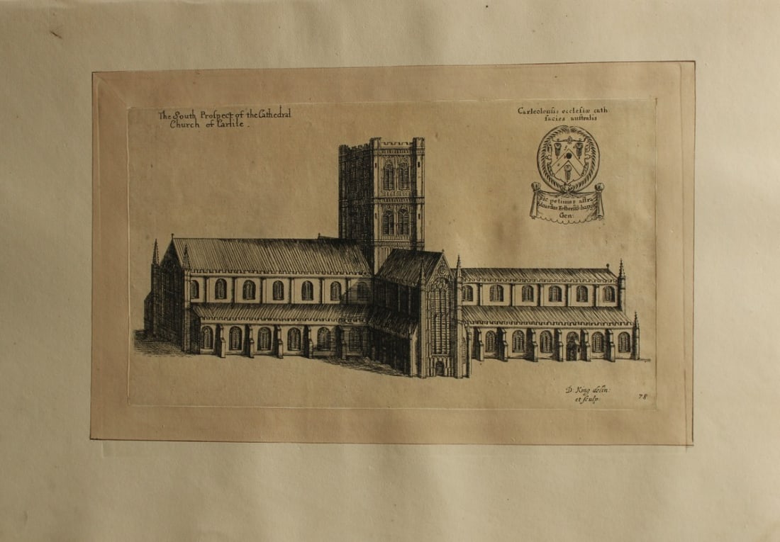 Dugdale - Monasticon Anglicanum engraved by Wenceslaus Hollar 1655: This rare etching is from the first edition of Monasticon Anglicanum by William Dugdale and Roger Dodsworth, printed in London between 1655 and 1673.The etchings in this work were created by the famou