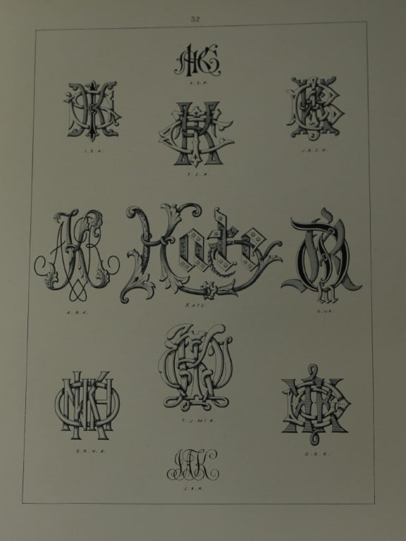 J Gordon Smith - Lithograph of Monograms 1903 (1 of 1)
