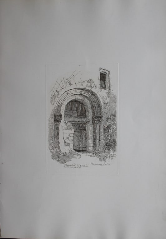 JS Cotman - Valle Crucis Abbey, Llantysilio, North Wales 1838: Specimens of Architectural Remains in the Counties of York, Cambridge, Suffolk, Lincoln, Essex and North Wales by John Sell Cotman. Published in London by HG Bohn in 1838A series of etchings illustrat