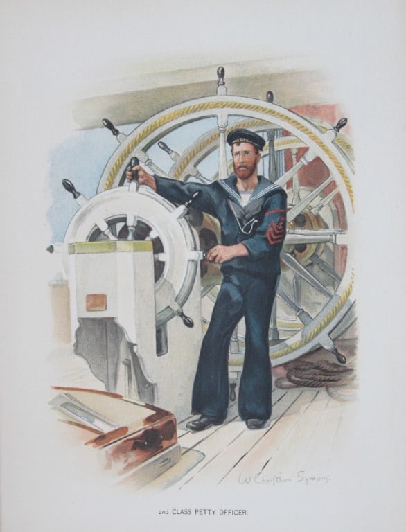 WC Symons - 2nd Class Petty Officer 1890: This illustration is from the magnificent three-volume history of the British Navy entitled Her Majesty's Navy, published in London between 1890 and 1893, at the height of Queen Victoria's British Emp