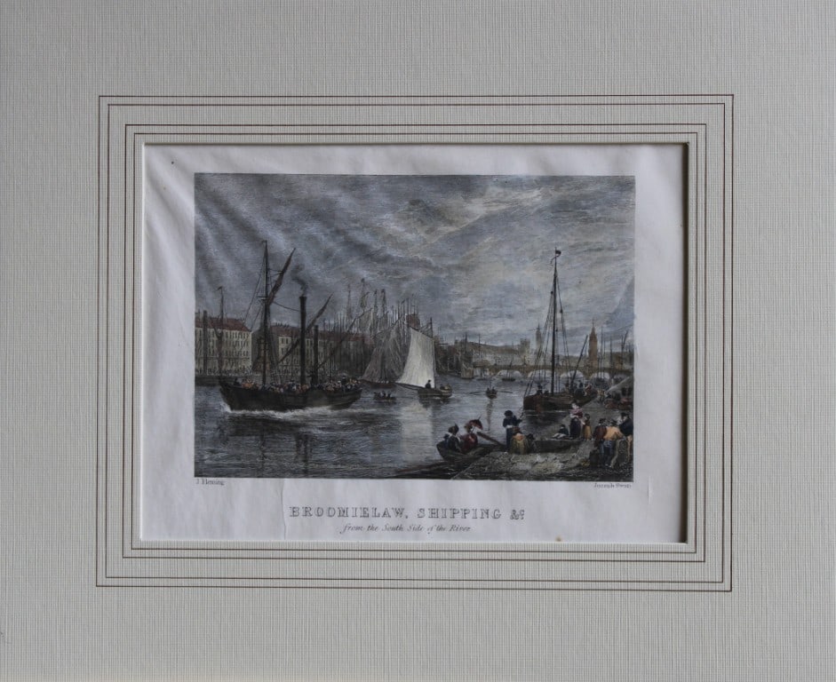 John Fleming - Broomielaw, Glasgow engraved by Joseph Swan 1828 (1 of 1)