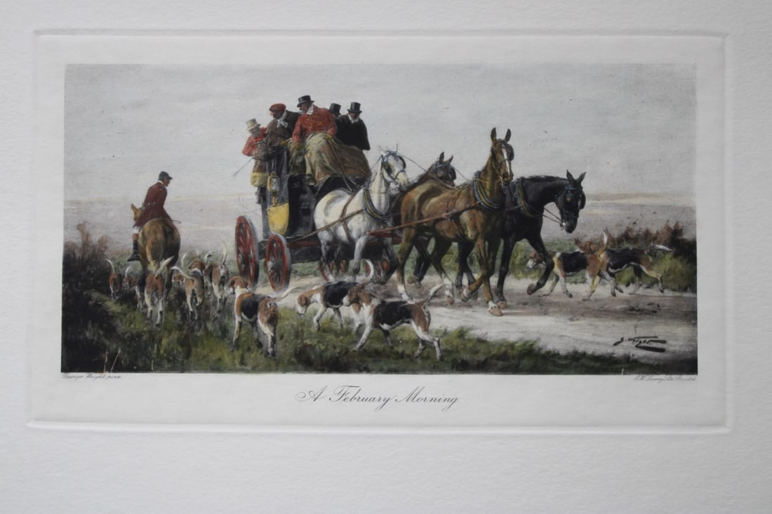 George Wright - 19th century print entitled A February Morning (1 of 1)