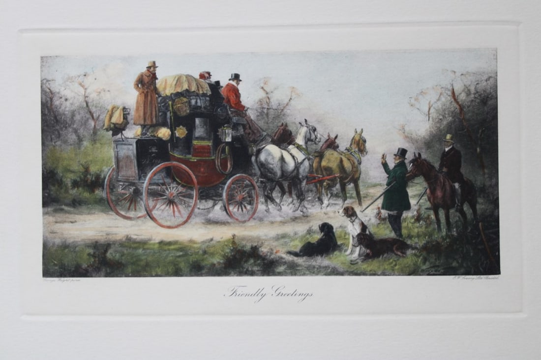 George Wright - 19th century print entitled Friendly Greetings (1 of 1)