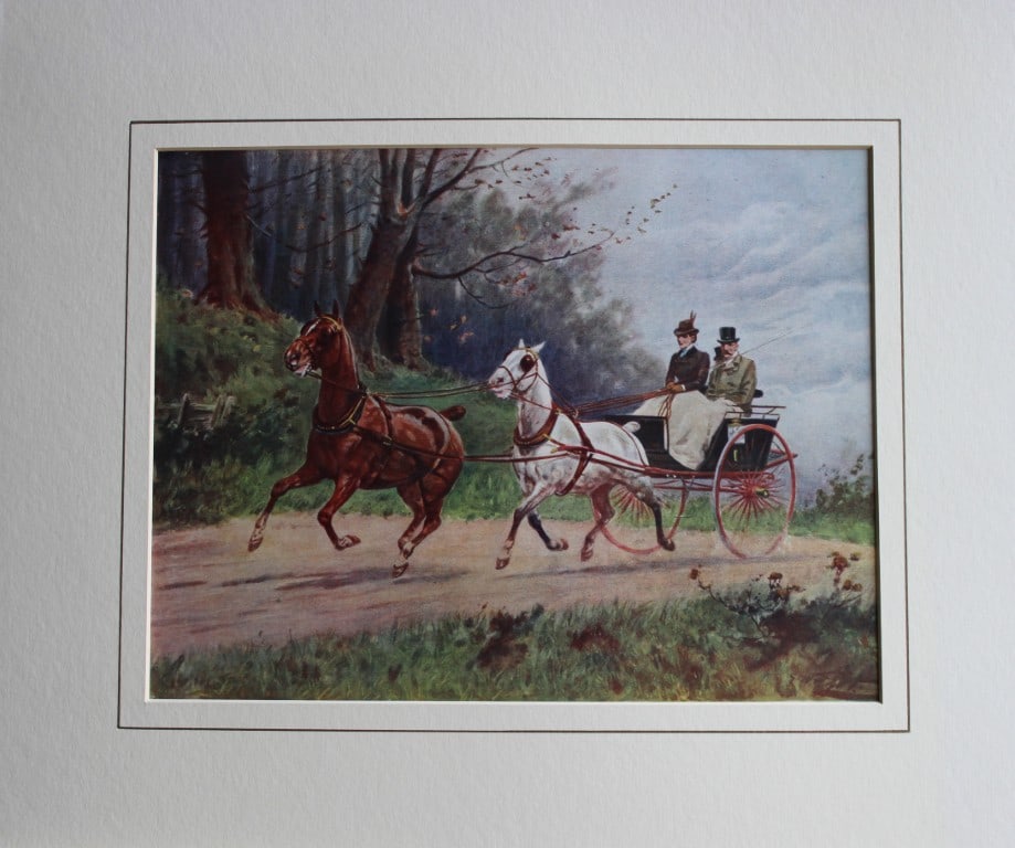 George Wright - 19th century print entitled Going to the Meet (1 of 1)
