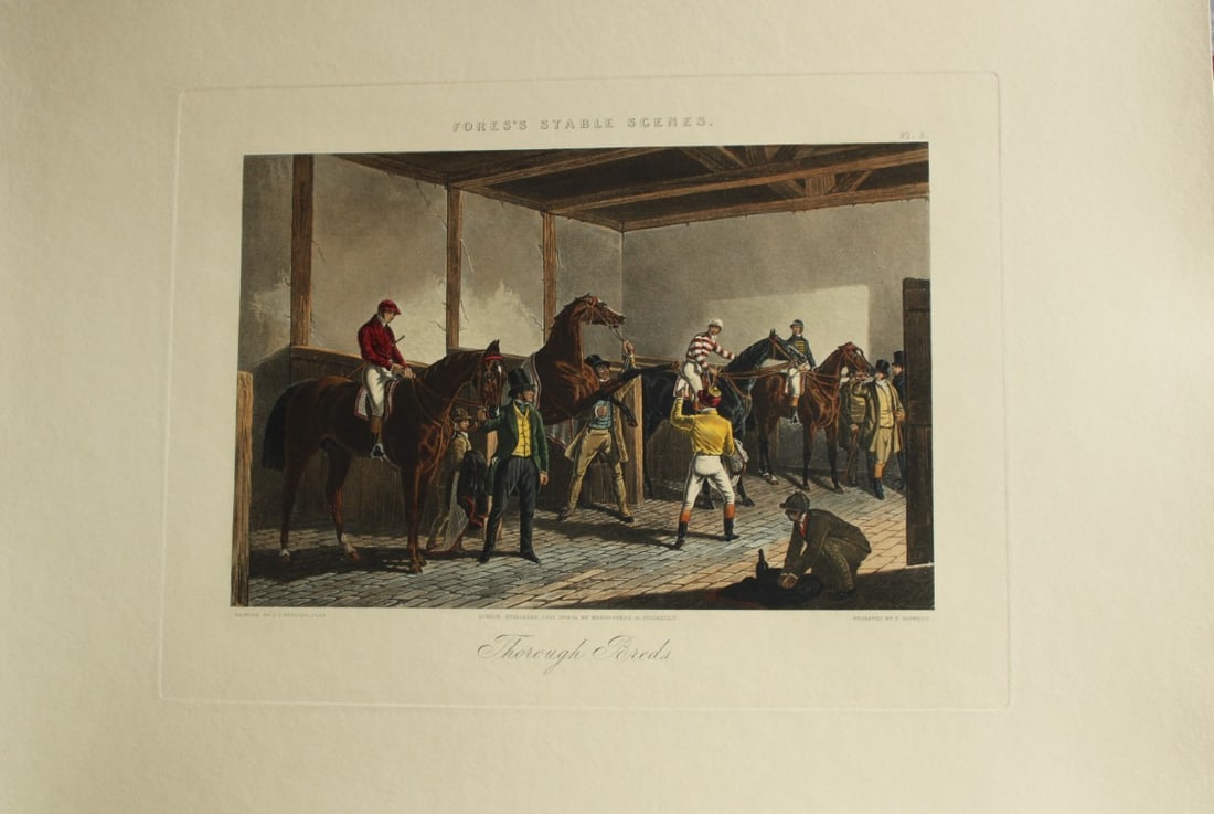 Fores's Stables - Thorough Breds by Henry Papprill after JF Herring 1875 (1 of 1)