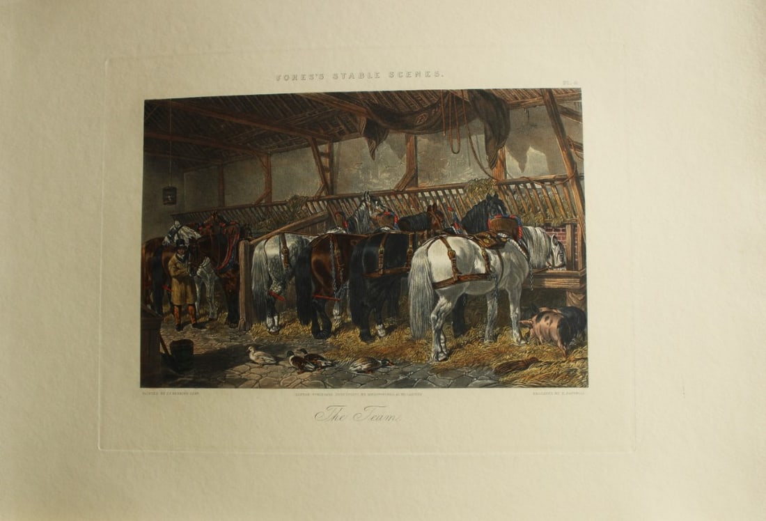 Fores's Stables - The Team by Henry Papprill after JF Herring 1875 (1 of 1)