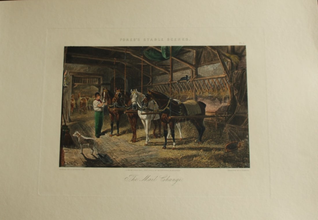 Fores's Stables - The Mail Change by Henry Papprill after JF Herring 1875 (1 of 1)