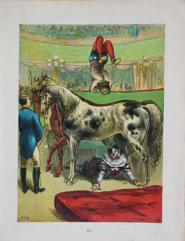 AT Elwes - Wonderful Horses 1884: This print is from Little Wide Awake annual published in 1884 by George Routledge and Sons, London.The illustrations in this work were by A Baker, Gordon Browne, ME Edwards, AT Elwes, Kate Greenaway, 