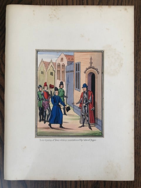 HN Humphreys - Original print from Illuminated Illutrations of Froissart 1844 (1 of 1)