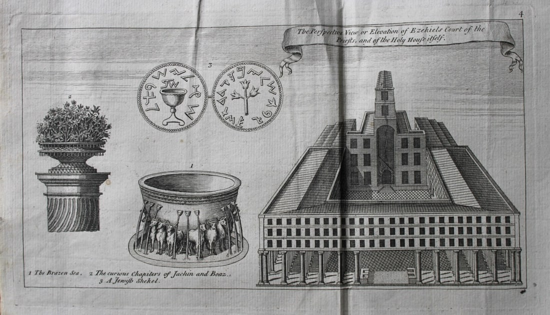 Flavius Josephus - Large engraving of the Destruction of Jerusalem 1796: Rare folding engraved plan of Jerusalem by Flavius Josephus from The Genuine and Complete Works of Flavius Josephus, the celebrated warlike, learned and authentic Jewish Historian...To which is now fi