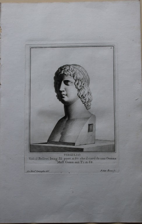 Giovanni Campiglia- Bust of Virgil by PA Pazzi 1741 (1 of 1)