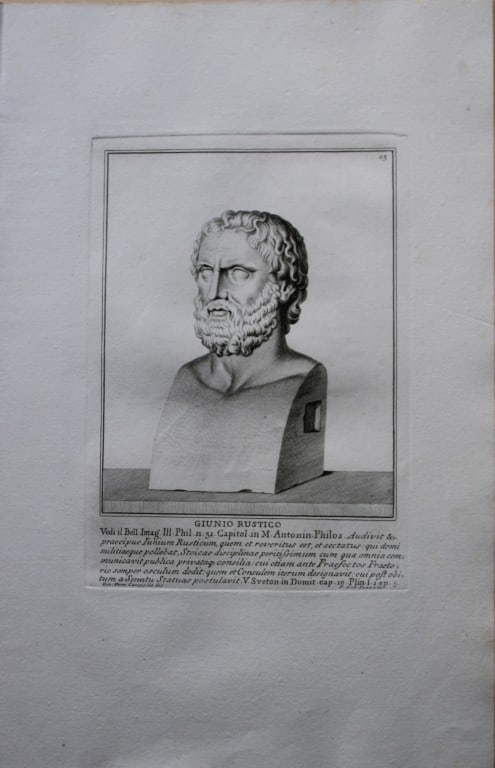 Giovanni Campiglia- Bust of Junius Rusticus by PA Pazzi 1741 (1 of 1)