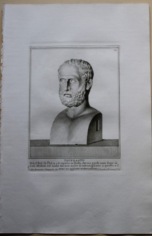 Giovanni Campiglia- Bust of Theophrastus by Silvestro Pomared 1741 (1 of 1)