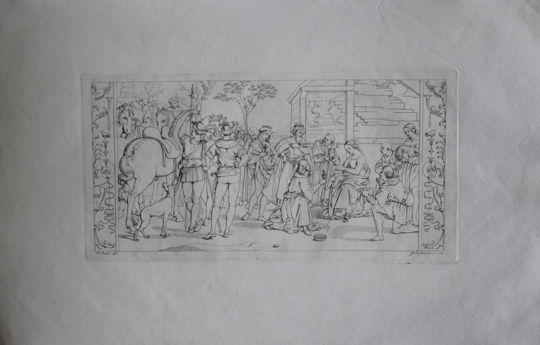Giuseppe Craffonara - Engraving of papal paintings 1820 (1 of 1)