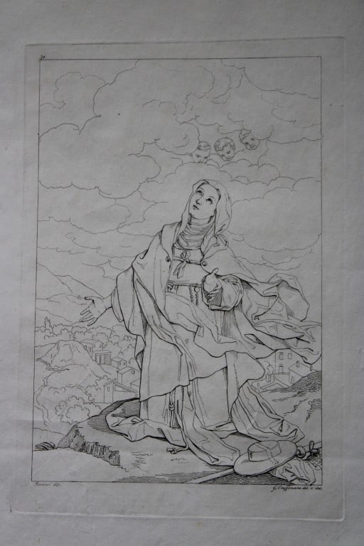 Giuseppe Craffonara - Engraving of papal paintings 1820 (1 of 1)
