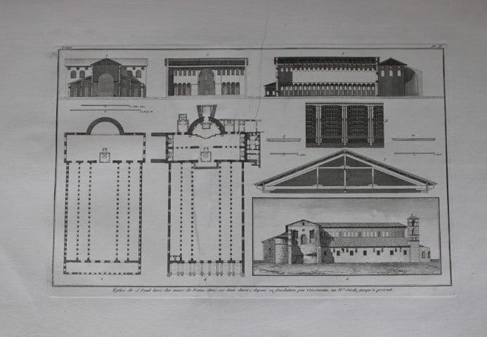 Seroux D'Agincourt - Original engraving of ancient monuments 1823: This engraving is from Histoire de l'art par les monumens, depuis sa decadence au IVe siecle jusqu'a son renouvellement au XIVe by Jean Baptiste Louis Georges Seroux d'Agincourt,Issued in 24 parts, 18
