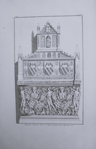 Seroux D'Agincourt - Original engraving of ancient monuments 1823: This engraving is from Histoire de l'art par les monumens, depuis sa decadence au IVe siecle jusqu'a son renouvellement au XIVe by Jean Baptiste Louis Georges Seroux d'Agincourt,Issued in 24 parts, 18