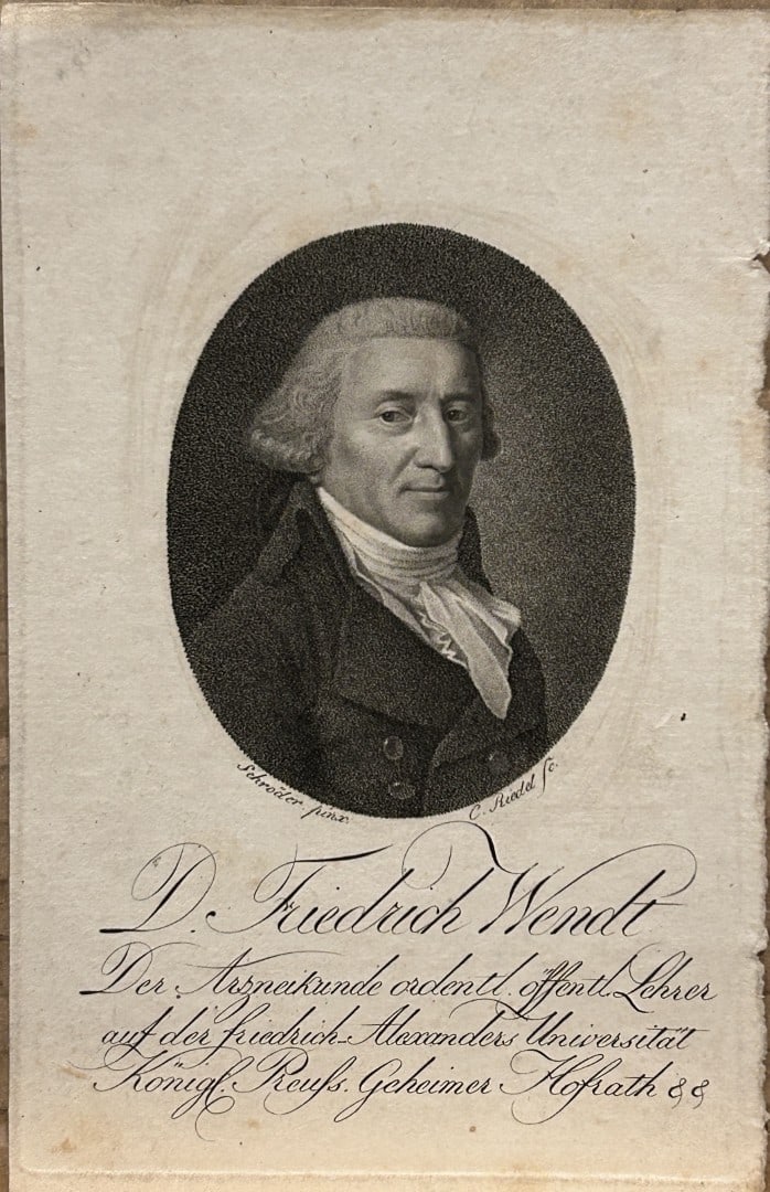 Schroder - Daniel Friedrich Wendt, Princely Friedrich-Alexander University 1815 engraved by C Riedel (1 of 1)