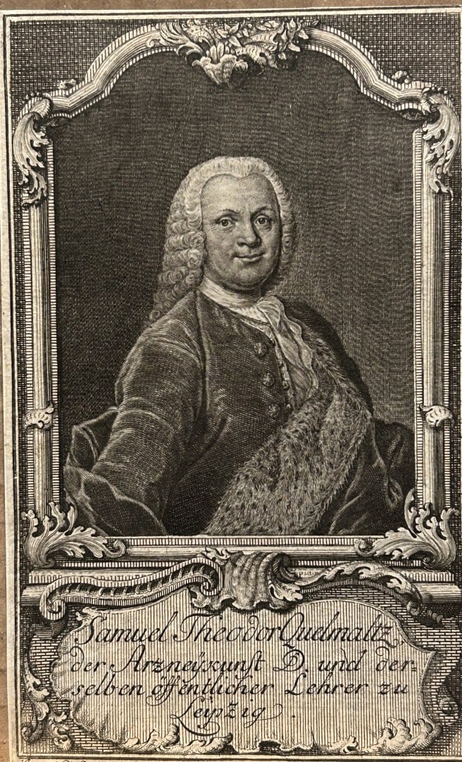 J C Sysang engraving of Samuel Theodor Quellmaltz 18th century (1 of 1)