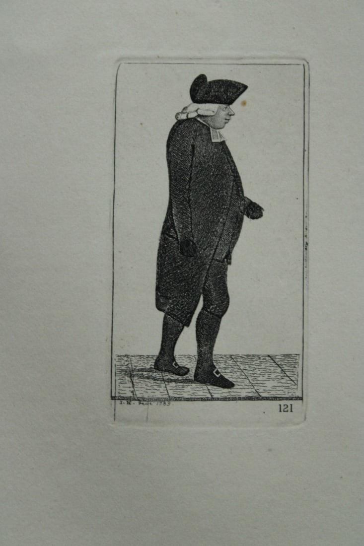 John Kay - Etching of a Scottish character 1877: This engraving is from A Series of Original Portraits and Caricature Etchings by John Kay. Published by Adam and Charles Black, Edinburgh, 1877. These prints feature: 1. Hieronymo Stabilina 2. Kay was