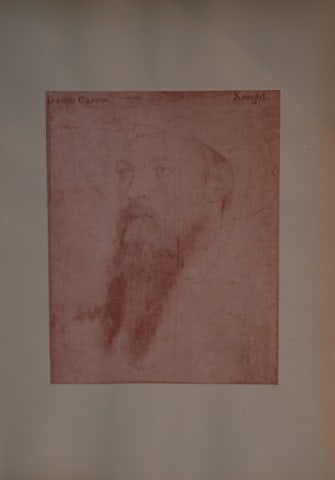 Hans Holbein - Sir Gawin Carew 1877: This print is from The Windsor Collection of Holbein Portraits of the Court of Henry VIII. Reproduced in Autotype, by Permission of Her Majesty the Queen, From Eighty of the Original Drawings in the R