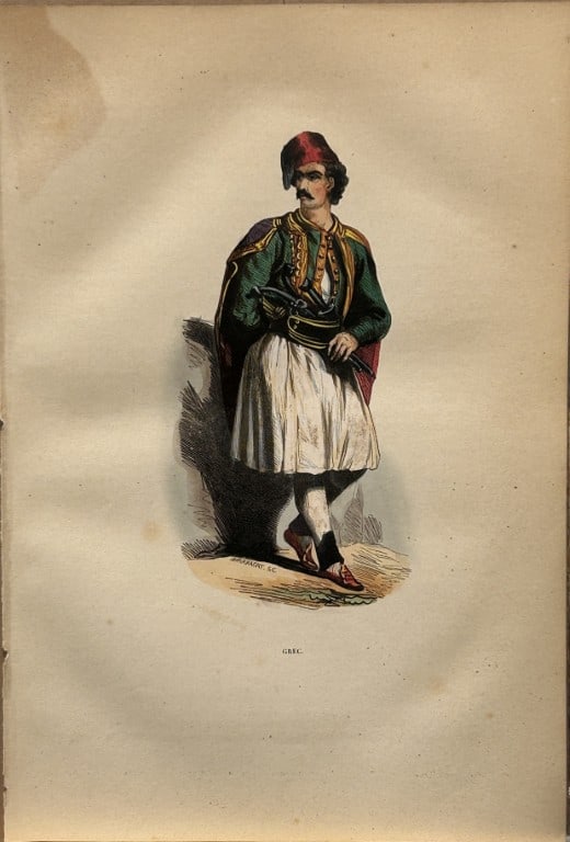 A Wahlen - Woodcut engraving of Greek 1843 (1 of 1)