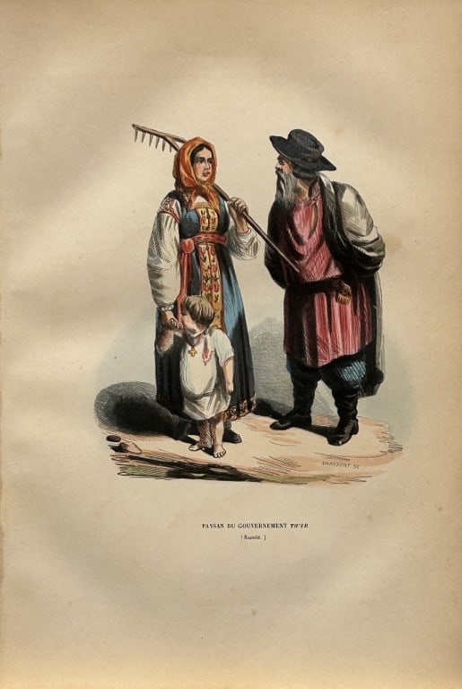 A Wahlen - Woodcut engraving of man from Twer Governate 1843 (1 of 1)