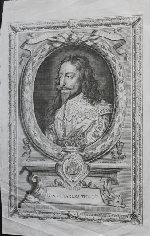 Jacobus Houbraken - Rare engraving of King Charles I 1747: This engraving is from The Heads of Illustrious Persons of Great Britain by Thomas Birch. Printed by John Knapton 1747, London. The engravings were by Jacobus Houbraken and George Vertue after Holbein