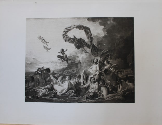 Francois Boucher - Triumph of Venus 1903: This large photogravure is from Great Masters 1400-1800, the finest works of the most famous painters during this period.Published by Wm. Heinemann, London 1903.Size: 15in x 20in (38cm x 50cm)