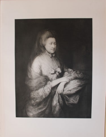 Thomas Gainsborough - Elizabeth, Viscountess Folkstone 1903: This large photogravure is from Great Masters 1400-1800, the finest works of the most famous painters during this period.Published by Wm. Heinemann, London 1903.Size: 15in x 20in (38cm x 50cm)